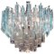Modern Multi Tier Crystal Prism Murano Glass Chandeliers, 1970s, Set of 2, Image 2