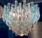 Modern Multi Tier Crystal Prism Murano Glass Chandeliers, 1970s, Set of 2 3