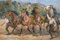 Dipinto grande con cavalli da corsa e fantini, anni '20, Immagine 3