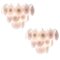 Pink Murano Glass Disc Chandeliers, Italy, 1970s, Set of 2 14