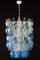 Monumental Murano Glass Sapphire Colored Poliedri Chandelier, Image 8