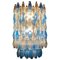 Monumental Murano Glass Sapphire Colored Poliedri Chandelier 1