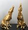 Gilt Bronze Sculptures of Dogs, Set of 2 3