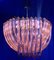Pink Murano Curvati Ceiling Light or Flush Mount, 1990s 14