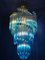 Blue Murano Prism Chandeliers with Golden Frame, 1980s, Set of 2, Image 11