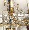 Neoklassizistischer baltischer Kronleuchter aus Kristallglas & vergoldeter Bronze, 19. Jh 8
