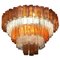 Amber and Ice Color Murano Glass Chandeliers or Flush Mounts, 1970, Set of 2, Image 2