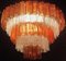 Bernsteinfarbene und eisfarbene Kronleuchter oder Deckenlampen aus Muranoglas, 1970, 2er Set 14