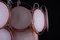 Pink Disc Murano Chandeliers from Vistosi, 1970s, Set of 2 12