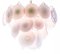 Pink Disc Murano Chandeliers from Vistosi, 1970s, Set of 2 4