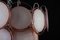 Pink Disc Murano Chandeliers from Vistosi, 1970s, Set of 2 9