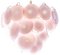 Lámparas de araña de cristal de Murano rosa de Vistosi, años 70. Juego de 2, Imagen 2