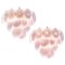 Pink Disc Murano Chandeliers from Vistosi, 1970s, Set of 2 1