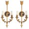 Applique neoclassiche a due luci in bronzo, set di 2, Immagine 1