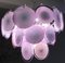Pink Murano Glass Disc Chandelier, Italy, 1970s 11