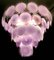Pink Murano Glass Disc Chandelier, Italy, 1970s, Image 7