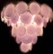 Pink Murano Glass Disc Chandelier, Italy, 1970s 3