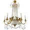 Empire Gilt Bronze and Cut Crystal Chandelier, 1815 1