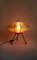 Lámpara de mesa de rafia, años 50, Imagen 4