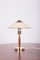 Lampada da tavolo Mid-Century in teak e ottone, anni '60, Immagine 1