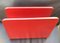 Portemanteau de Couloir avec Miroir, Rangement et Porte-Parapluie Rouge, 1970s, Set de 4 2
