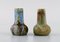 Belgische Miniatur Vasen aus glasierter Keramik, Mitte 20. Jh., 5er Set 3