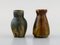 Belgische Miniatur Vasen aus glasierter Keramik, Mitte 20. Jh., 5er Set 4