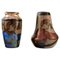 Miniatur Vasen aus handbemalter glasierter Keramik, 2er Set 1