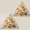 Gold-Plated Piramide Flush Mounts, 1970s, Italy, Set of 2 13