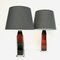 Red Glass Table Lamp Pair by Carl Fagerlund for Orrefors, Sweden 1960s, Image 8