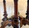 Antiker viktorianischer Tisch aus Wurzel- & Nussholz mit Intarsien 12