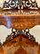 Antikes viktorianisches Eckregal aus Nusswurzelholz mit Intarsien 11
