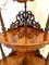 Antique Victorian Inlaid Burr Walnut Corner Shelf, Image 9