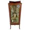 Antique Edwardian Inlaid Mahogany Corner Display Cabinet, Image 1