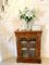 Antique Victorian Burr Walnut Floral Marquetry Inlaid Display Cabinet, Image 2