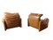 Leather Maralunga Armchairs by Vico Magistretti for Cassina, 1973, Set of 2 8