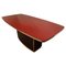 Vintage Red Lacquered Dining Table by Pierre Vandel, 1970s, Image 1