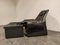 Vintage Leather P60 Lounge Chair & Ottoman by Vittorio Introini for Saporiti, 1970s, Set of 2, Image 3