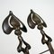 French Bronze Art Deco Fireplace Andirons, 1920s, Set of 2 8