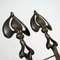 French Bronze Art Deco Fireplace Andirons, 1920s, Set of 2, Image 8