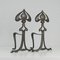 French Bronze Art Deco Fireplace Andirons, 1920s, Set of 2, Image 3