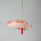 German Pale Pink and Red Chandelier, 1930s 12