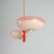 German Pale Pink and Red Chandelier, 1930s 10