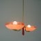 German Pale Pink and Red Chandelier, 1930s 13