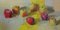 Pintura al óleo naturaleza muerta de Jill Barthorpe, Apples with Yellow Stripe, 2020, Imagen 1