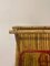 Mueble bar italiano Mid-Century moderno de bambú con taburetes, años 60. Juego de 3, Imagen 6