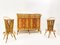 Mid-Century Modern Italian Bamboo Bar with Stools, 1960s, Set of 3 10