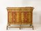 Mueble bar italiano Mid-Century moderno de bambú con taburetes, años 60. Juego de 3, Imagen 3