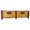 Mid-Century Wood and Leather Sideboard, Italy, 1970s 1
