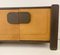 Mid-Century Wood and Leather Sideboard, Italy, 1970s, Image 3